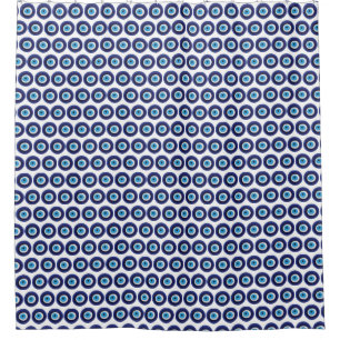 Cortina De Ducha Nazar Evil Eye Protection Amulet Blue Bebe Symbol