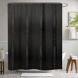 Cortina de ducha negra de clase