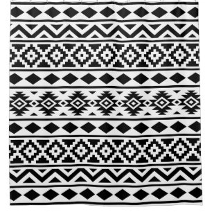 Cortina De Ducha Negro azteca del modelo III de la esencia en