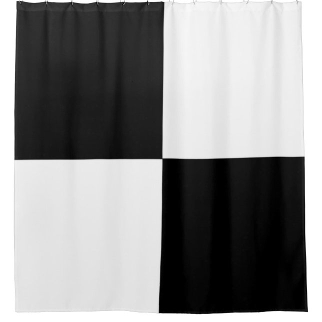 Cortina De Ducha Negro y blanco (Anverso)