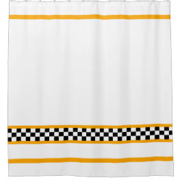 Cortina De Ducha Negro Y Blanco Acentuado