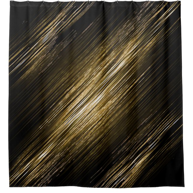 Cortina De Ducha negro y dorado (Anverso)