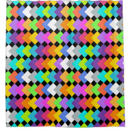 Cortina De Ducha Neon Diamonds