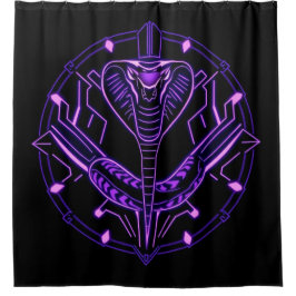 Cortina De Ducha Neon-Kobra – Wächter des digitalen Dschungels