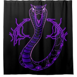 Cortina De Ducha Neon-Kobra – Wächter des digitalen Dschungels