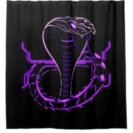 Cortina De Ducha Neon-Kobra – Wächter des digitalen Dschungels