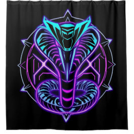 Cortina De Ducha Neon-Kobra – Wächter des digitalen Dschungels