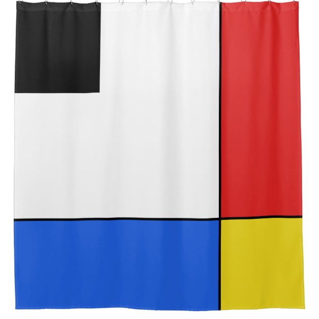 Cortina De Ducha Neoplastismo mondriano simple (Anverso)