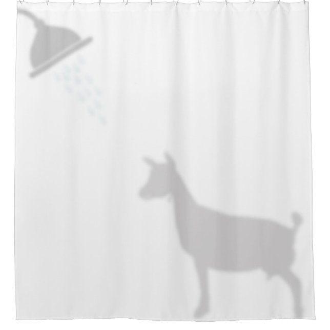 Cortina De Ducha Nigeriano Dwarf Dairy Goat Silhouette Shadow Buddi (Anverso)