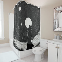 Niña pequeña en el espacio | Personalizado blanco