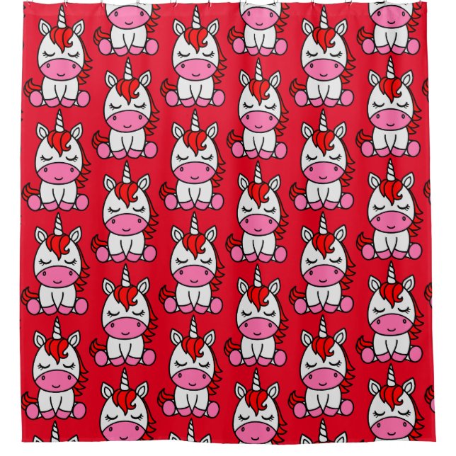 Cortina De Ducha Niñas Unicorn Pony (Anverso)