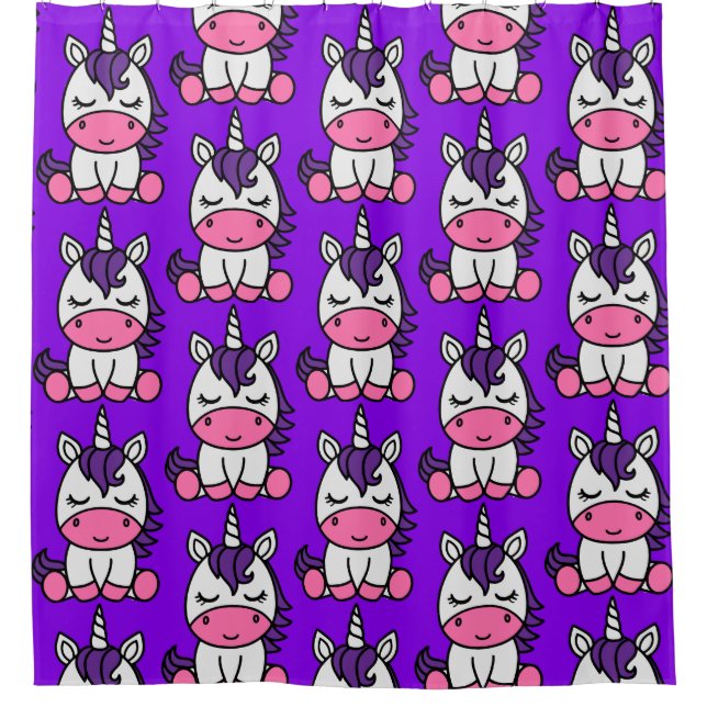Cortina De Ducha Niñas Unicorn Pony (Anverso)