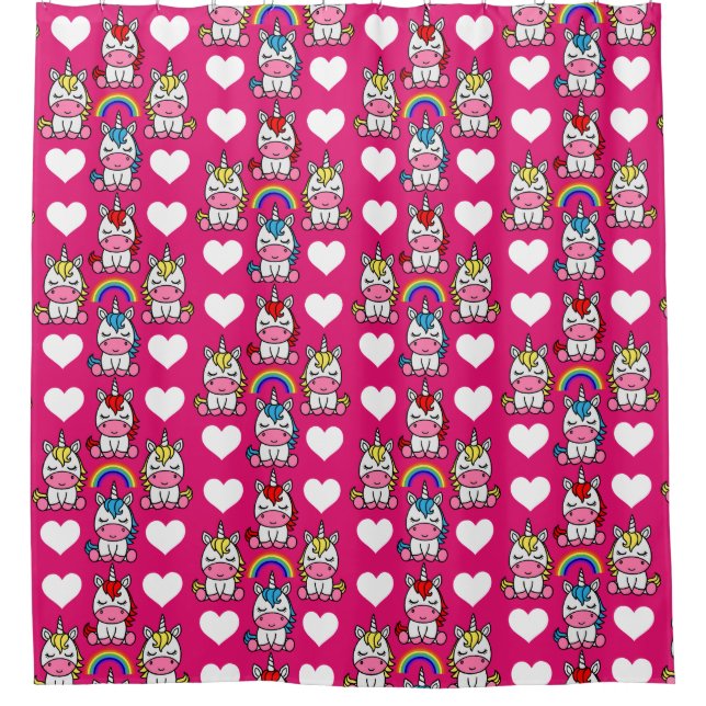 Cortina De Ducha Niñas Unicorn Pony (Anverso)