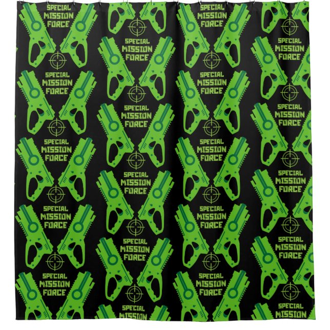 Cortina De Ducha Niños Juguetes Combatiendo Navidades Y Cumpleaños (Anverso)