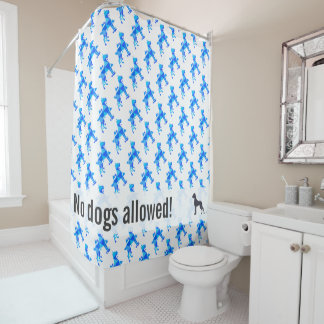 Cortina De Ducha No se admiten perros Decoración de baño para Gran 