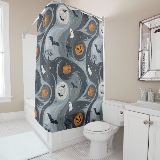 Cortina De Ducha Noche de la Muerte de Halloween (In situ)