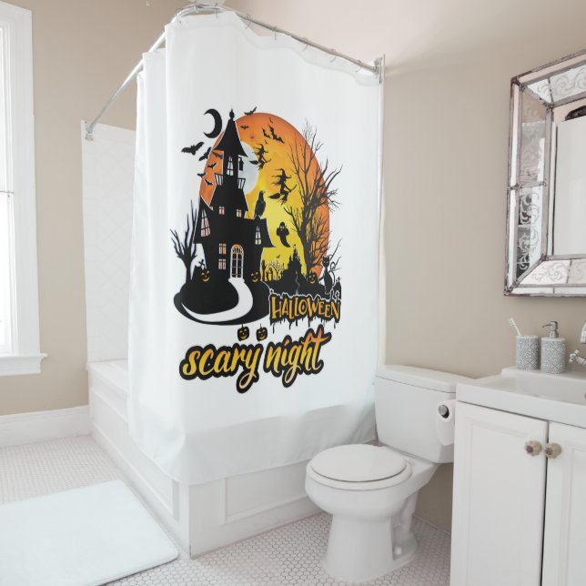 Cortina De Ducha Noche de miedo de Halloween (In situ)