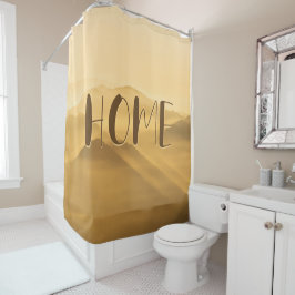 Cortina De Ducha Noche de niebla de oro capas de oro de amanecer ci