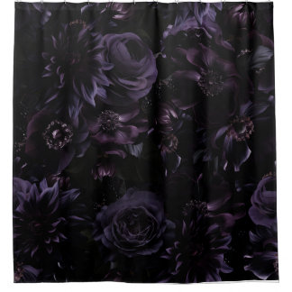 Cortina De Ducha Noche negra morada morada morada morada de persona