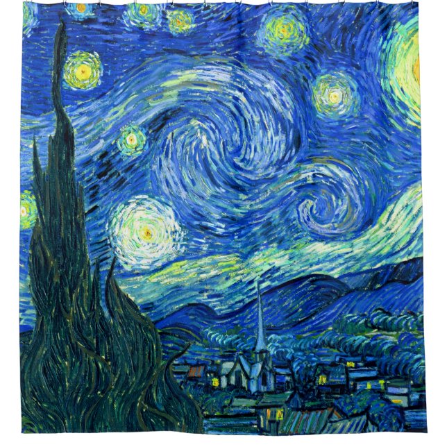 Cortina De Ducha Noche Van Gogh Starry (Anverso)