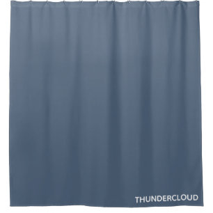 Cortina De Ducha Nombre de color azul-gris de la nube negra