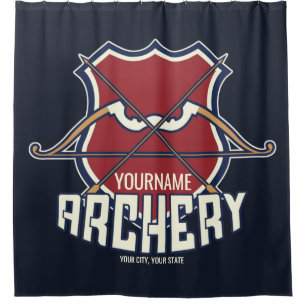 Cortina De Ducha NOMBRE Personalizado Archery Sports Flecha de arco