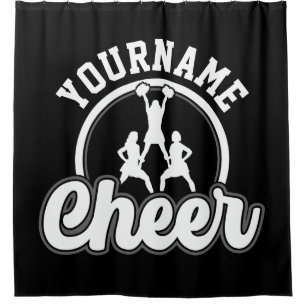 Cortina De Ducha NOMBRE Personalizado Cheer equipo Varsity CheerLea