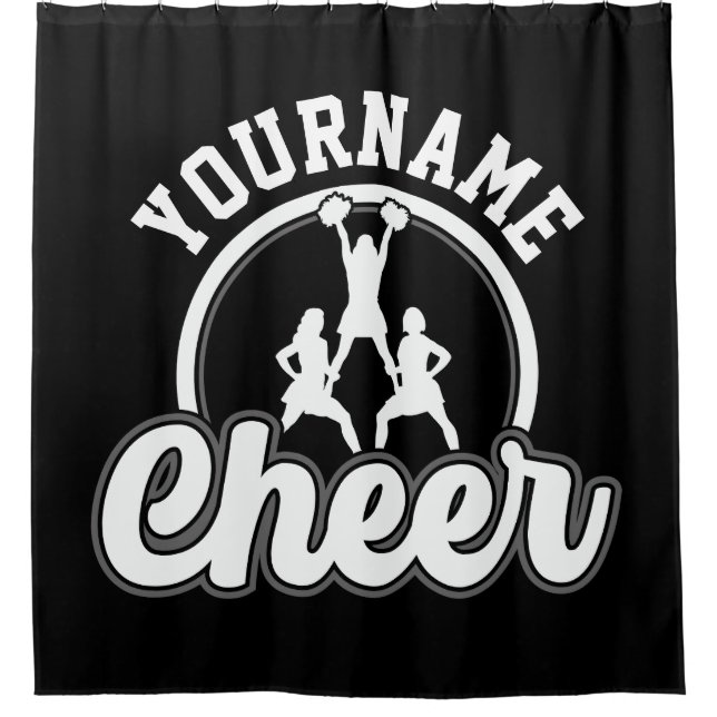 Cortina De Ducha NOMBRE Personalizado Cheer equipo Varsity CheerLea (Anverso)
