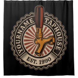 Cortina De Ducha NOMBRE Personalizado Craft Beer Taphouse Brewery B