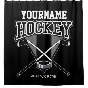 Cortina De Ducha NOMBRE personalizado Jugador de hockey Equipo de p