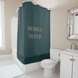 Cortina De Ducha Nombre personalizado moderno profesional minimalis