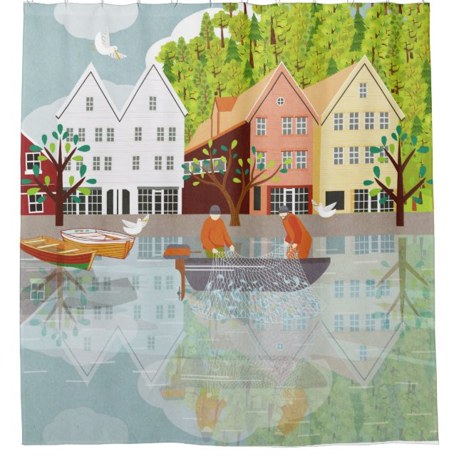 Cortina De Ducha Noruega (Anverso)