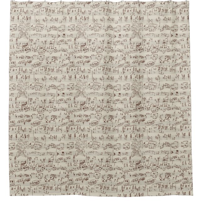 Cortina De Ducha Notas de la música (Anverso)