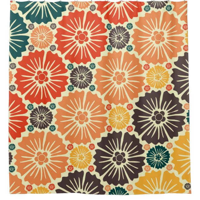 Cortina De Ducha Noveau retro hermoso (Anverso)