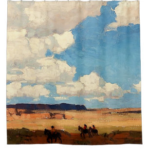 Cortina De Ducha “Nube de Verano” Arte Occidental por Edgar Payne