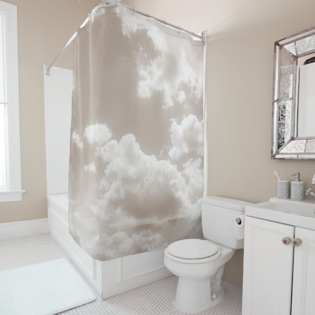 Cortina De Ducha Nubes beige blandas 5 #nubes #arte (In situ)