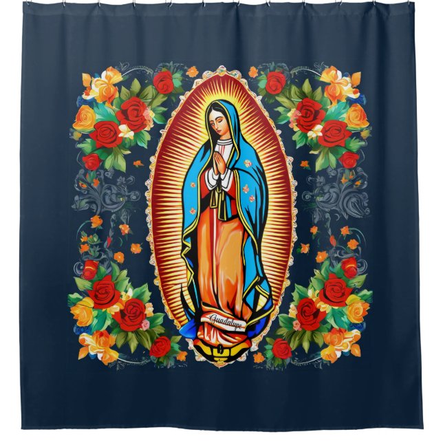 Cortina De Ducha Nuestra Señora de Guadalupe, la patrona de México (Anverso)