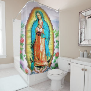 Cortina De Ducha Nuestra Señora de la Flora de Guadalupe