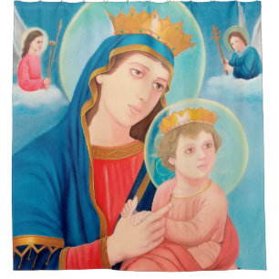Cortina De Ducha Nuestra Señora de la Perpetua Ayuda Católica