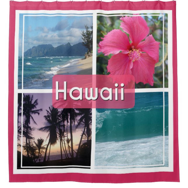 Cortina De Ducha Oahu, capa marina de Hawaii (Anverso)
