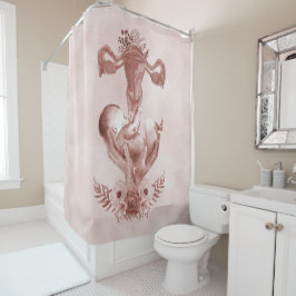 Cortina De Ducha Ob/Gyn Partera Parto Floral Nacimiento Cervix Ovar