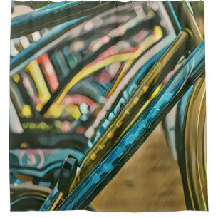 Cortina De Ducha Obra de arte para bicicletas