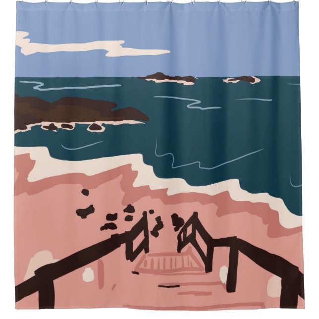 Cortina De Ducha Ocean Blues (Anverso)