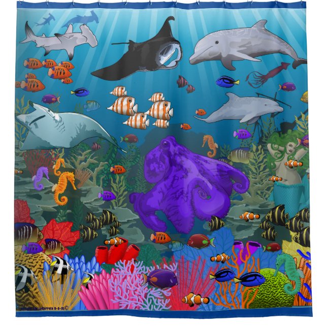 Cortina de ducha Ocean Life (Anverso)