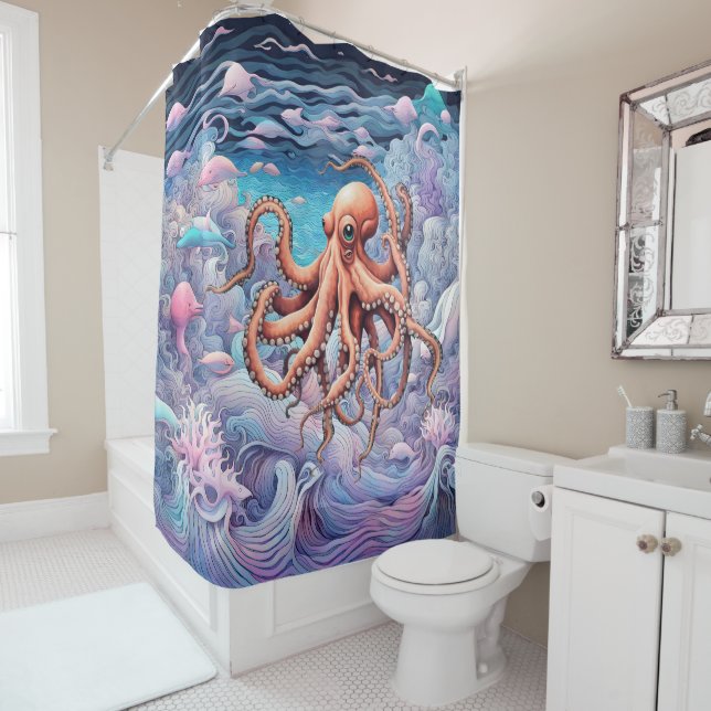 Cortina De Ducha Octopus (In situ)