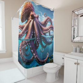 Cortina De Ducha Octopus gigante