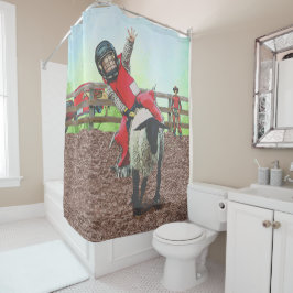 Cortina De Ducha Oeste de Rodeo Cowgirl Mutton Busting