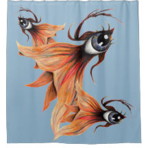 Ojo Dorado Pez Dorado Surrealista Arte de Fantasía