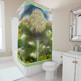 Cortina De Ducha Ojos surrealistas Sueño de Dandelions Resumen arte