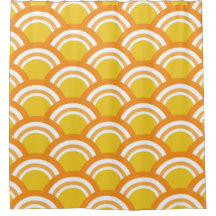 Ola Japonesa Seigaiha Patrón Amarillo Naranja